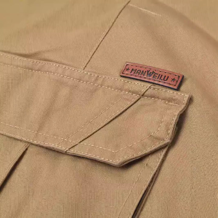 Herren Cargohose im Slim-Straight Schnitt mit Mehrfach‑Taschen und verstärkten Knien Echoarchiv