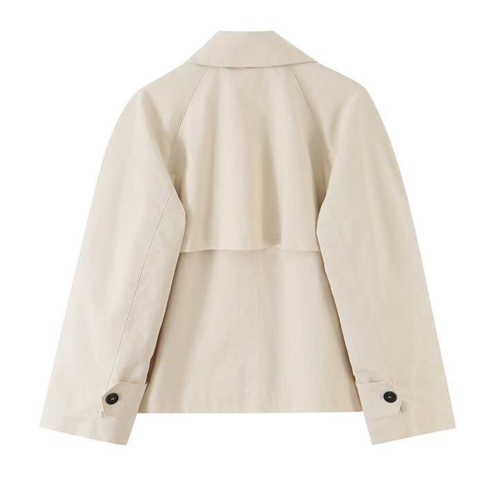 Damen Kurze Boxyjacke mit Raglanärmeln und asymmetrischer Knopfleiste Echo Archiv