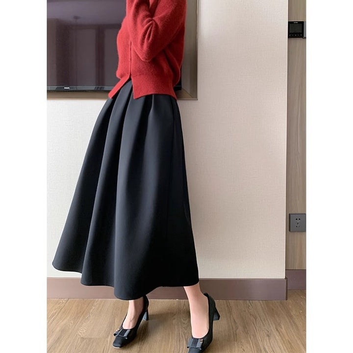 Damen Eleganter Maxirock mit Falten Echoarchiv