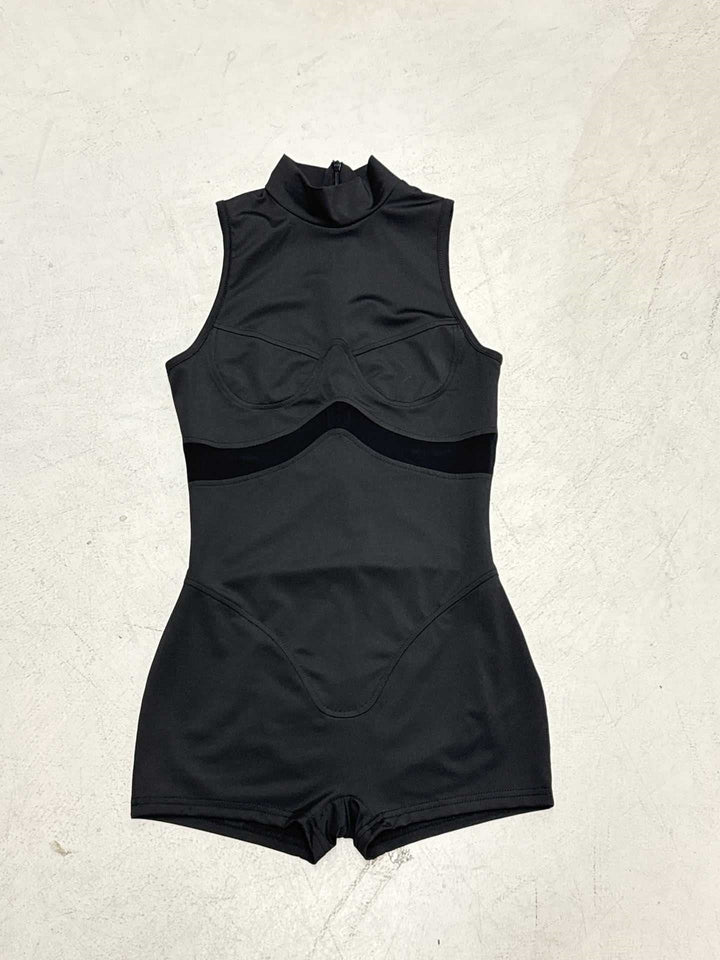 Damen Sportlicher Body mit hohem Kragen und innovativen Kompressionsdetails Echo Archiv