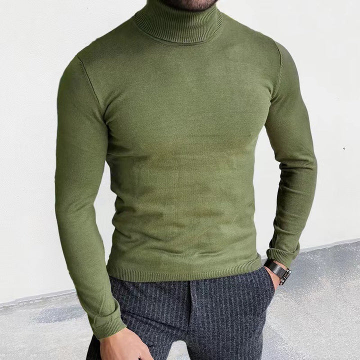 Herren nan Slim-Fit Rollkragenpullover aus Feinstrick mit geripptem Stehkragen und elastischem Bund Echo Archiv
