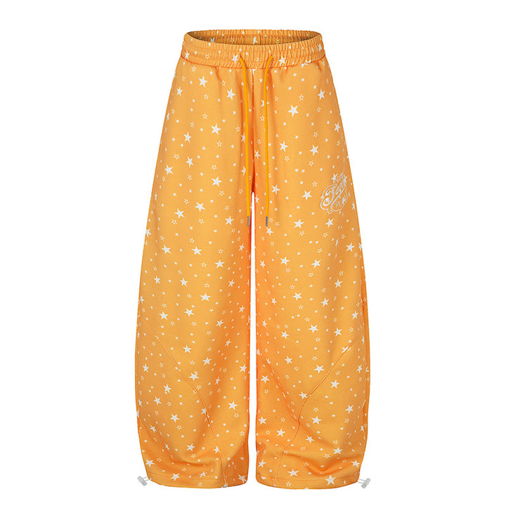 Damen Weite Palazzo-Loungehose mit Komfortbund, Tunnelzug und verstellbarem Saum Echoarchiv