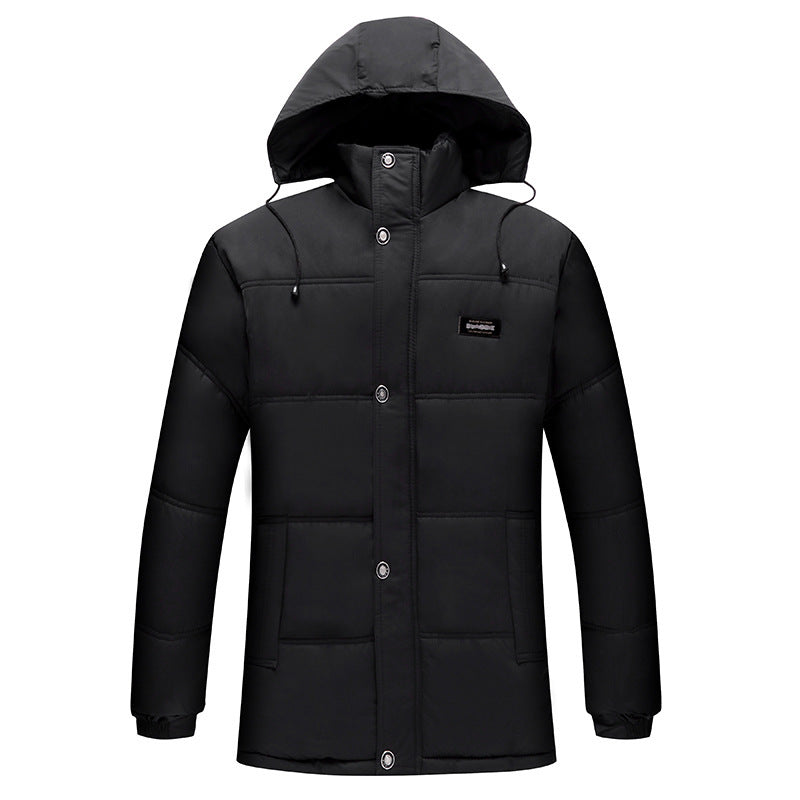 Herren gefütterte Winterjacke mit isolierender Kapuze und weichem Innenfutter Echoarchiv