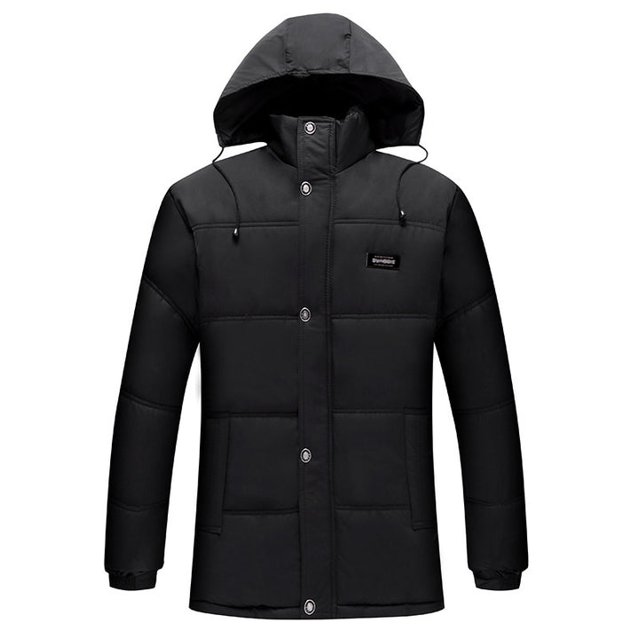 Herren gefütterte Winterjacke mit isolierender Kapuze und weichem Innenfutter Echoarchiv