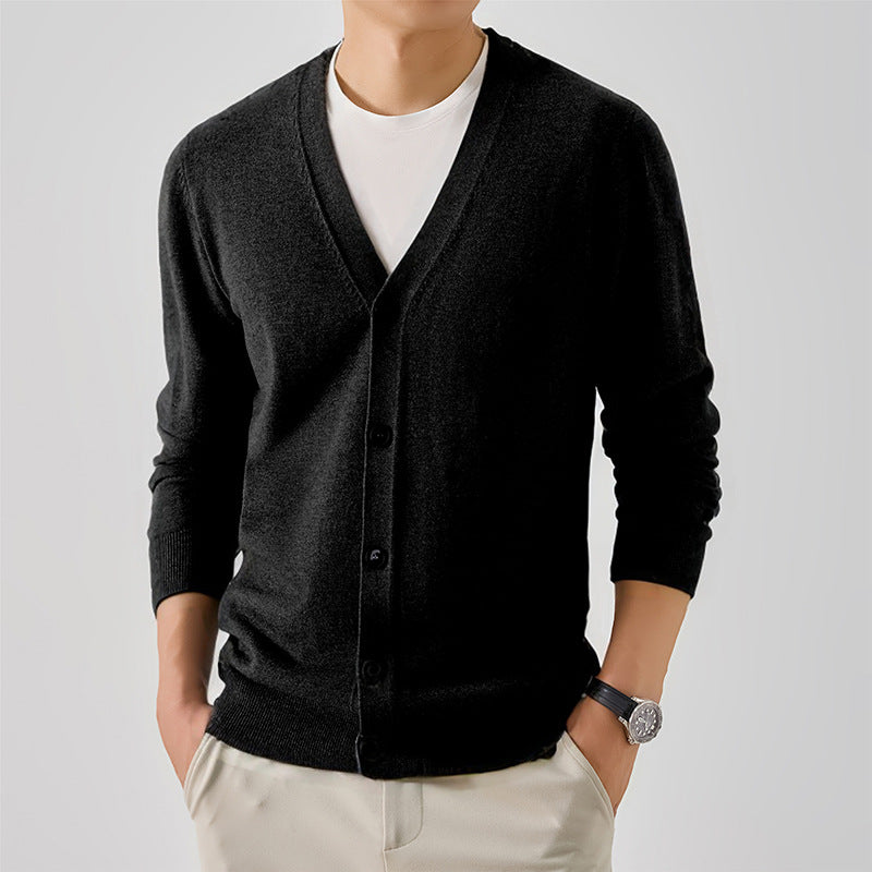 Herren elegante Strickjacke mit V-Ausschnitt Echoarchiv
