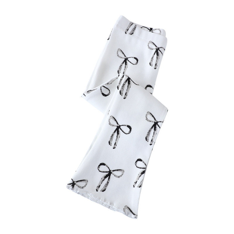 Mädchen Schlagleggings mit süßem Schleifenmotiv Echo Archiv