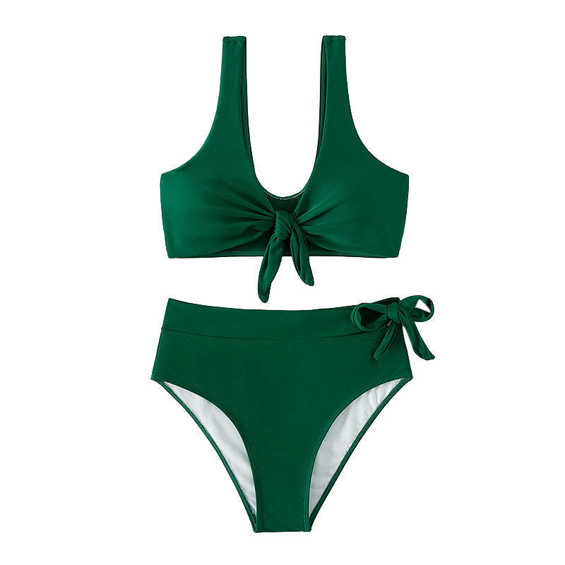 Damen Bikini-Set mit hohem Bund und stylishen Knoten-Details Echo Archiv