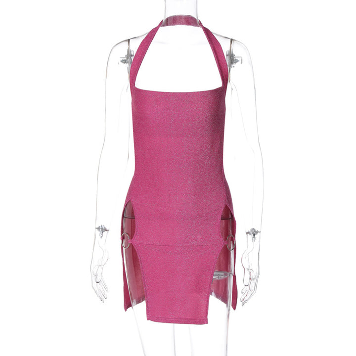 Damen Glamouröses Minikleid mit Halterneck und eleganten Seitenausschnitten Echo Archiv