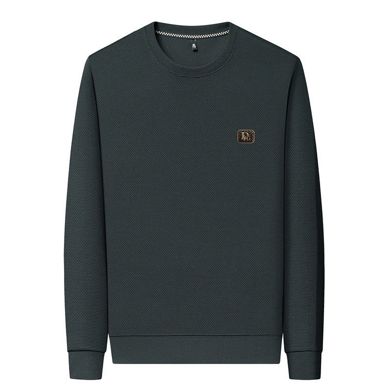 Herren hochwertiger Rundhals-Pullover mit strukturiertem Gewebe und modischem Design Echoarchiv