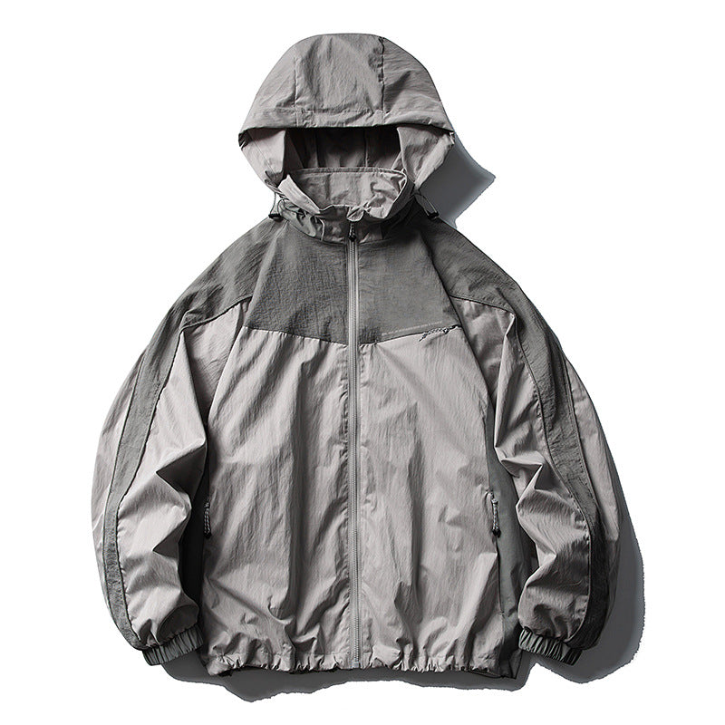 Herren Weite technische Nylon-Cargohose mit elastischem Bund und Paneel-Details Echoarchiv