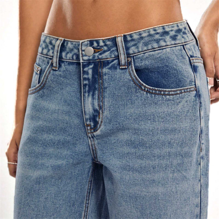 Damen Hochtaillierte Denimhose mit extraweiter Beinform und cleaner Vintage‑Waschung Echo Archiv