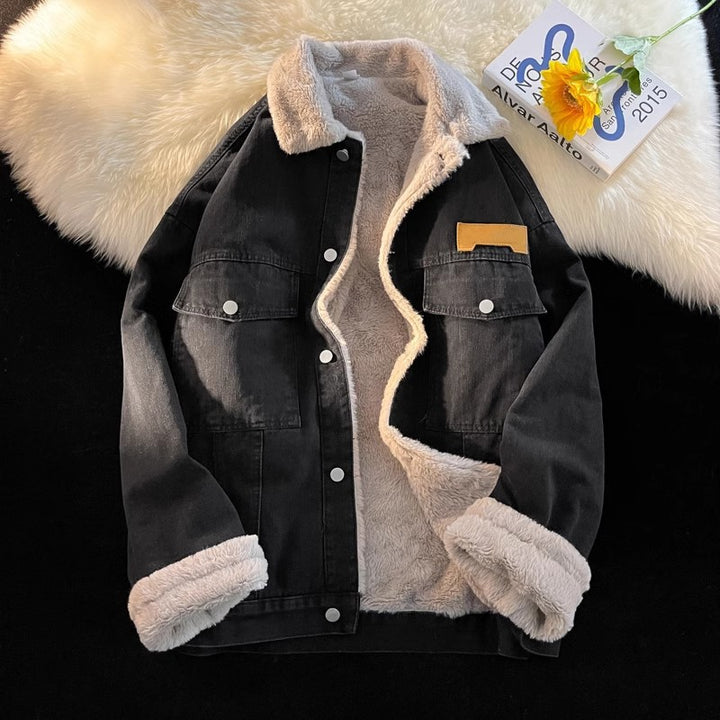 Damen Weiche Fleece-gefütterte Denimjacke Echoarchiv