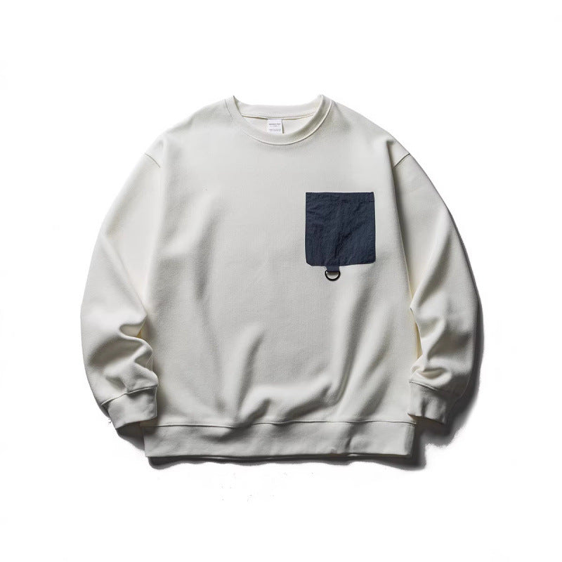 Unisex Oversize-Sweatshirt mit kontrastierender Brusttasche und D-Ring Echo Archiv