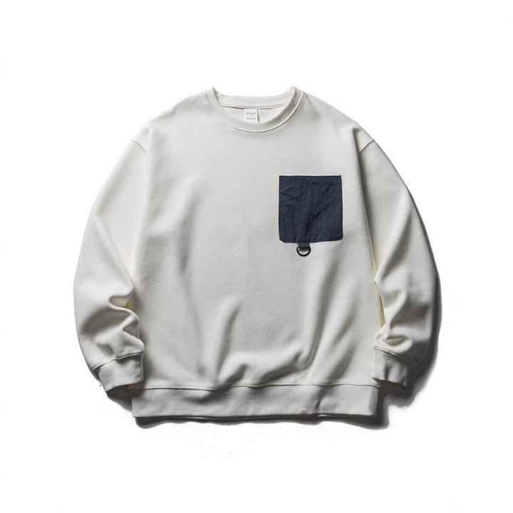 Unisex Oversize-Sweatshirt mit kontrastierender Brusttasche und D-Ring Echo Archiv