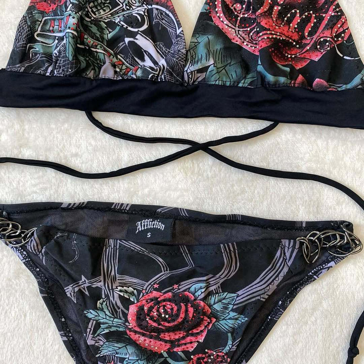 Damen Bikini-Set mit einzigartigem grafischem Design Echo Archiv