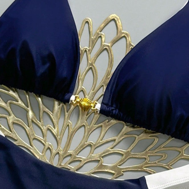 Damen Triangel-Bikini mit modischen Kontrastdetails Echo Archiv