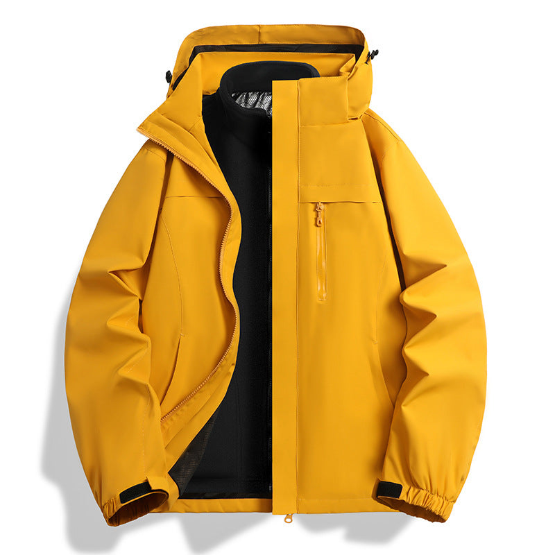 Herren Zwei-in-eins Softshell-Hybridjacke mit abnehmbarer Fleece-Innenjacke und wasserabweisender Membran Echo Archiv