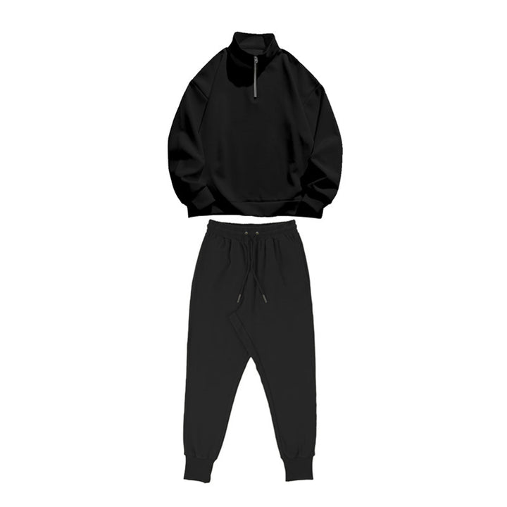 Herren lässiges Trainingsanzug-Set mit praktischen Taschen und modernem Stehkragen Echoarchiv