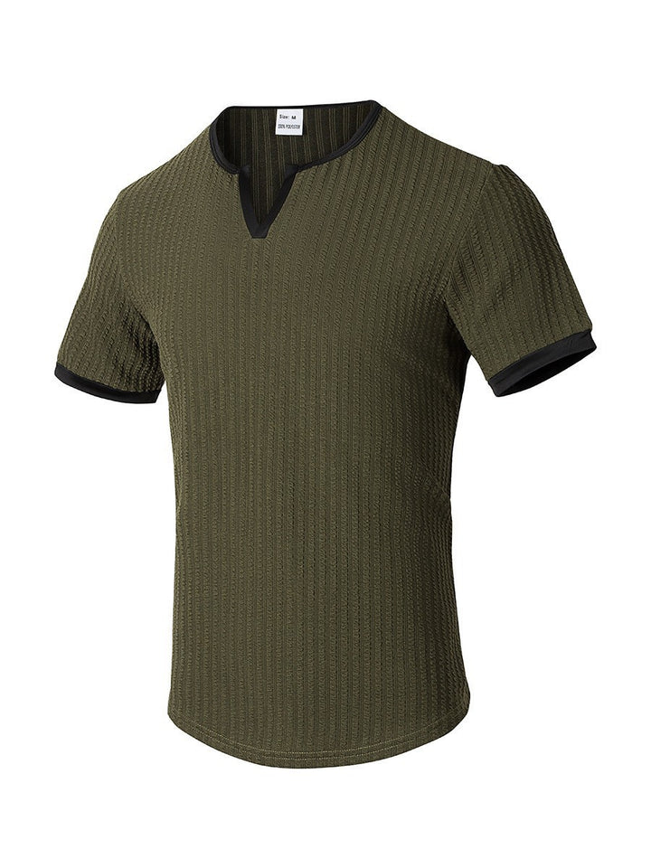 Herren Kurzarmshirt mit strukturiertem Design Echoarchiv
