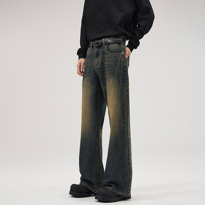 Herren Baggy-Denimhose mit extra weitem Bein und Vintage-Waschung Echo Archiv