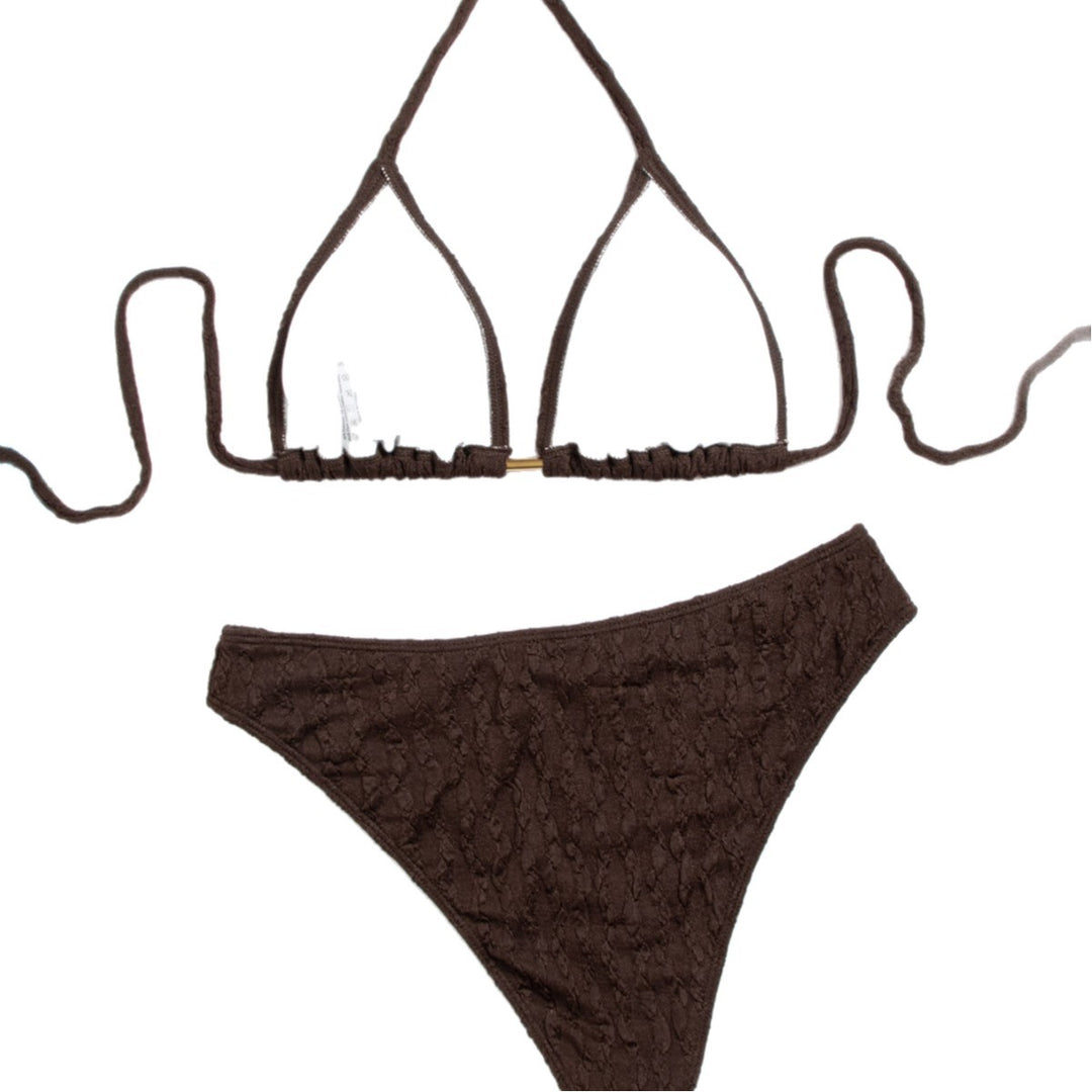 Damen Triangel-Bikini mit raffiniertem Strukturdesign und verstellbaren Trägern Echo Archiv