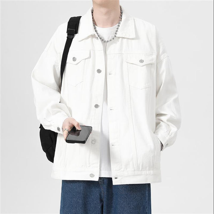 Herren lässige Denimjacke mit oversized Schnitt und praktischen Brusttaschen Echoarchiv