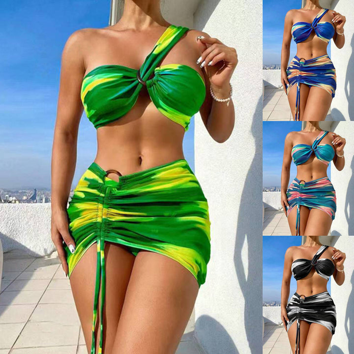 Damen Cropped Bikini-Set mit verspieltem Rüschendesign und elegantem Bindeträgersystem Echo Archiv