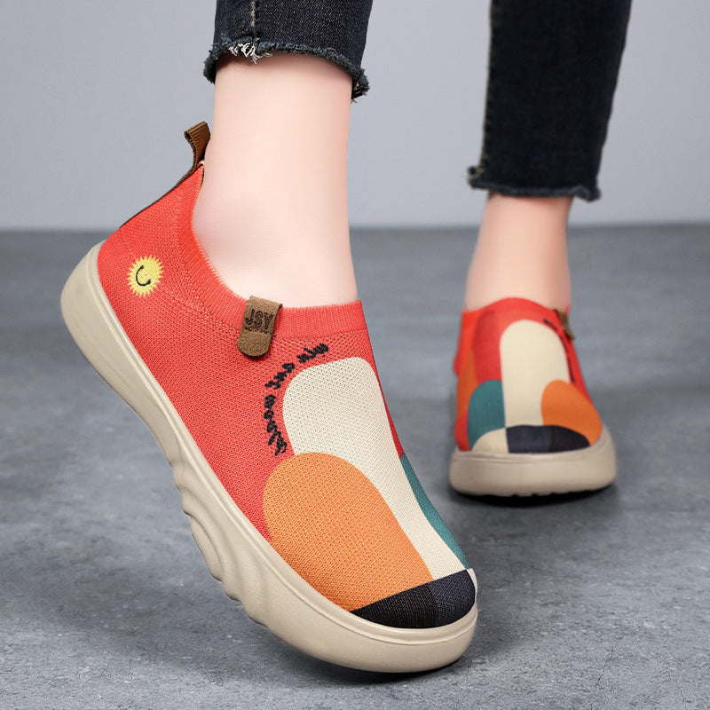 Damen Modische Slip-On Sneakers mit atmungsaktiver Netzkonstruktion und einzigartigem Design Echo Archiv