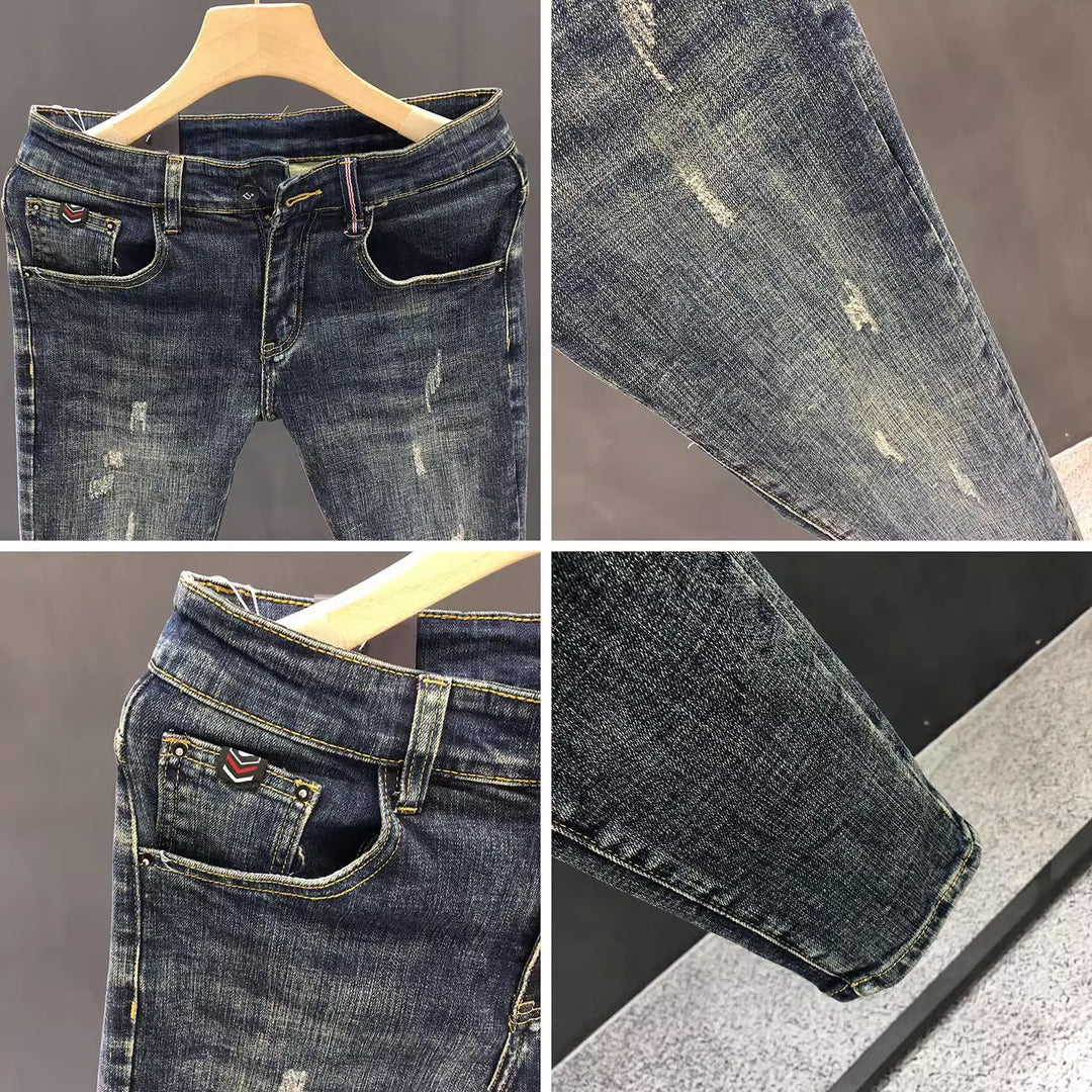 Herren Skinny Jeans mit distressed Details und modernem Schnitt Echoarchiv