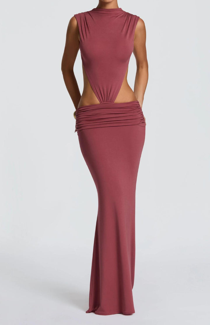 Damen Langes Maxi-Kleid mit raffinierten Cut-Outs und Raffung Echo Archiv