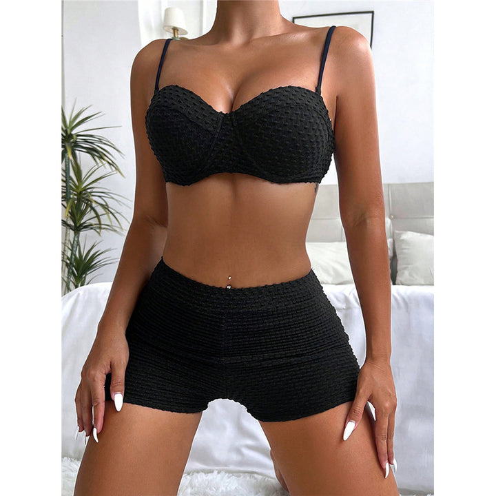 Damen Bikini-Set mit gepolstertem Oberteil und High-Waist Shorts Echo Archiv