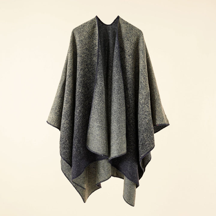 Damen Jacquard Poncho mit Paisley‑Muster – Avérine