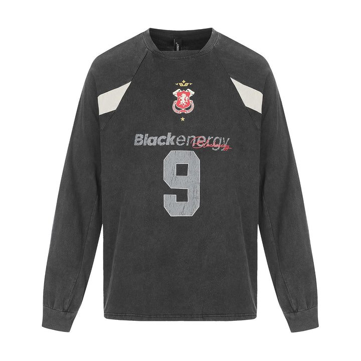 Herren Retro-Sweatshirt im Vintage-Sportswear-Look mit Raglanärmeln und Nummernprint Echoarchiv