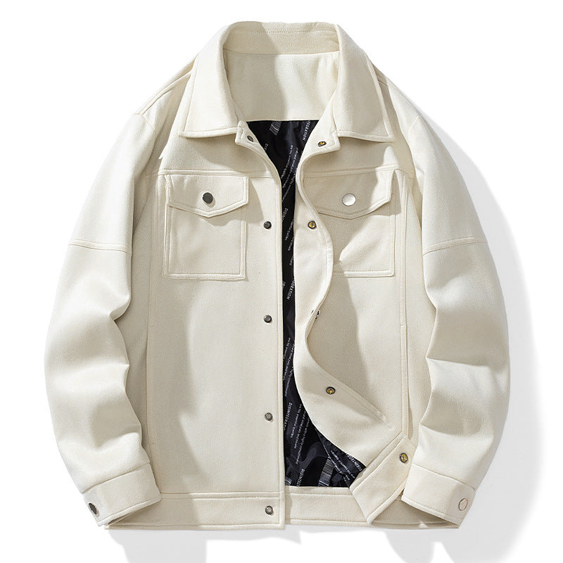 Herren Overshirt aus Kunstleder mit Hemdkragen und Pattentaschen Echo Archiv