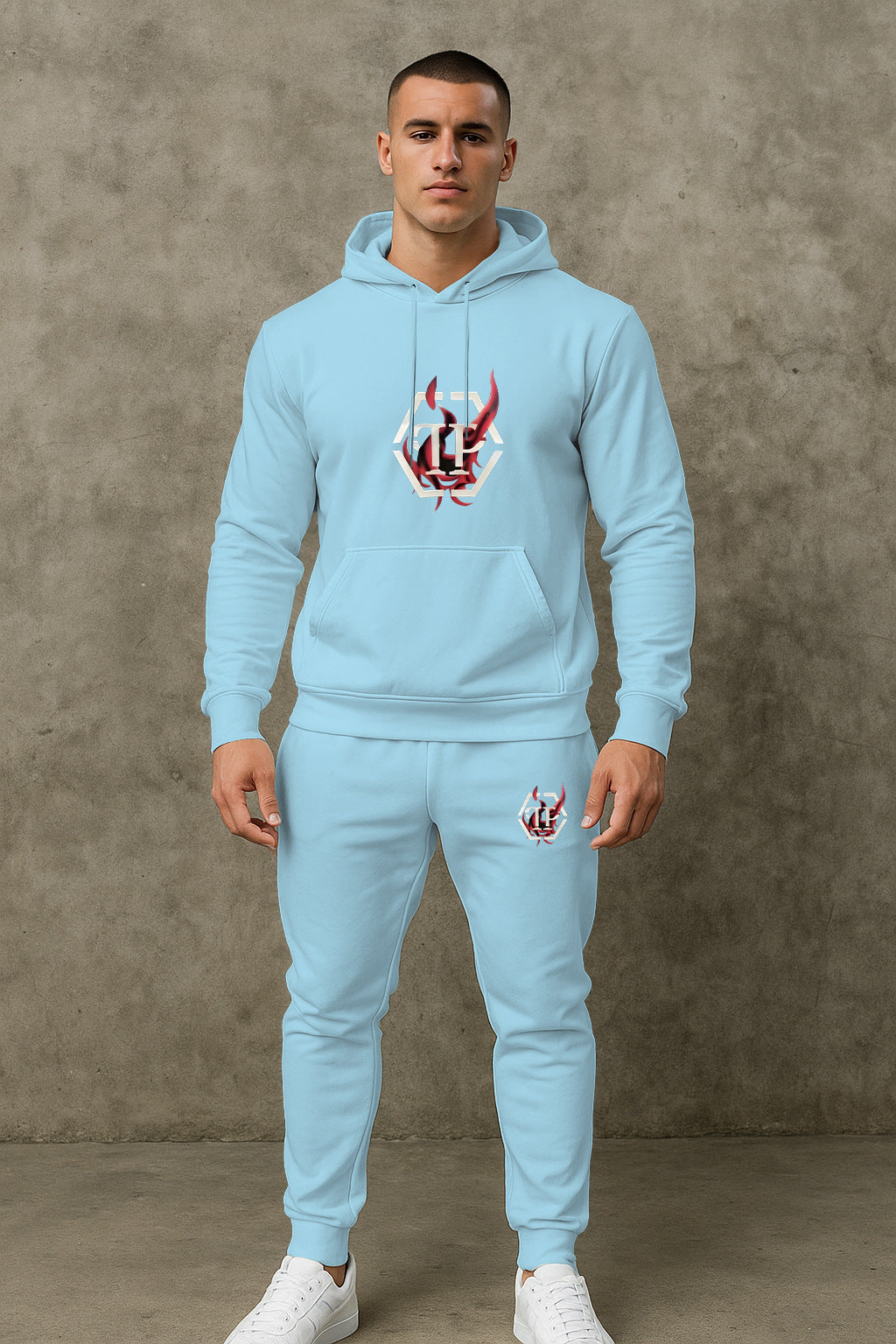 Herren Sportives Hoodie- und Jogginghose-Set Echoarchiv