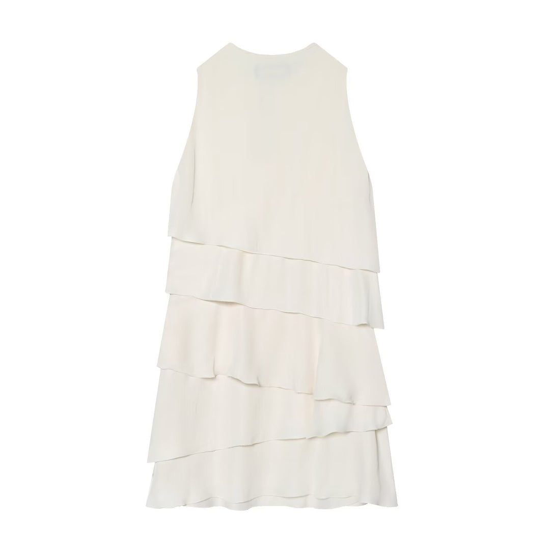 Damen Midi-Kleid mit schwingendem Volant und elegantem Bindegürtel Echo Archiv