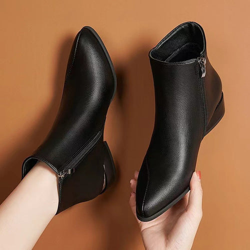Damen knöchelhohe Stiefelette mit geometrischem Blockabsatz Echo Archiv