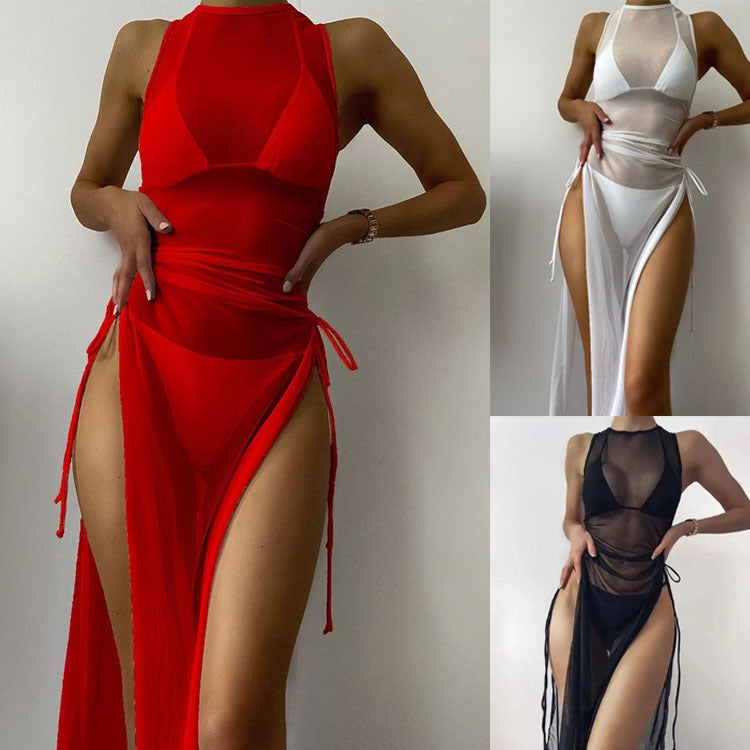 Damen Strandkleid mit verstellbaren Bändern und Raffungen Echo Archiv