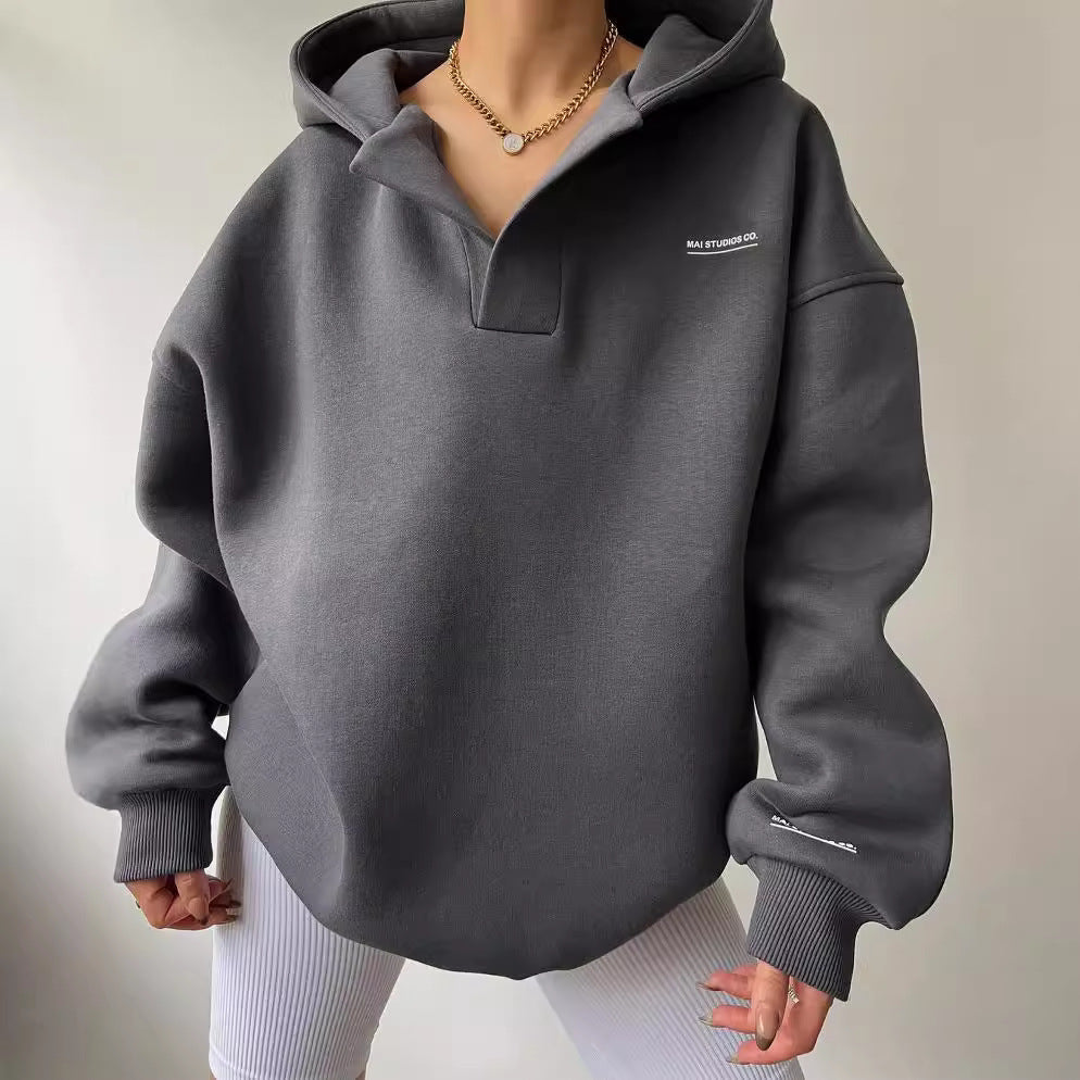 Damen Voluminöser Sculpt-Hoodie mit Oversize-Silhouette und markanter Kapuze Echoarchiv