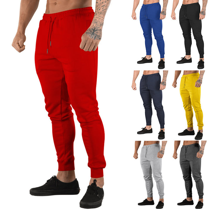 Herren nan schmal geschnittene Fleece-Freizeithose mit Tunnelzug, Eingrifftaschen und Rippbündchen Echo Archiv