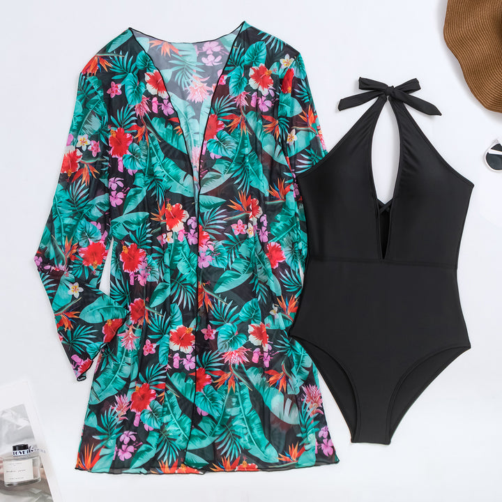 Damen Strandcover-up mit floralem Muster und Body Echo Archiv