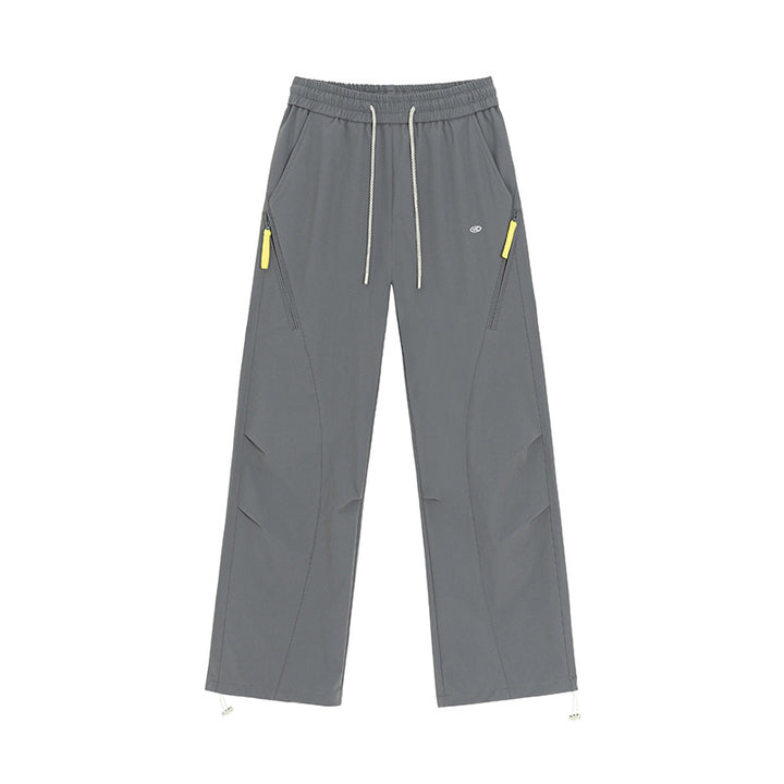 Damen Weite Utility-Trainingshose mit elastischem Bund, Reißverschlusstaschen & verstellbarem Saum Echoarchiv