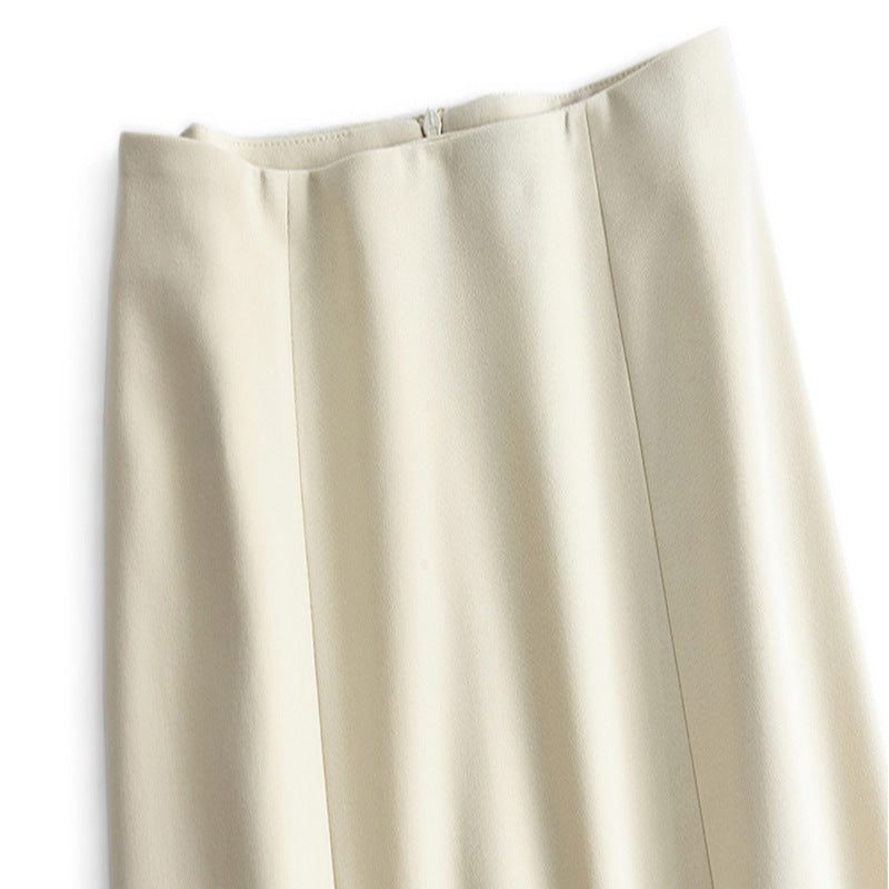 Damen Elegant geschnittener Midirock mit Raffungen Echoarchiv