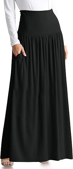 Damen Maxi-Rock mit elastischem Bund und Taschen Echo Archiv