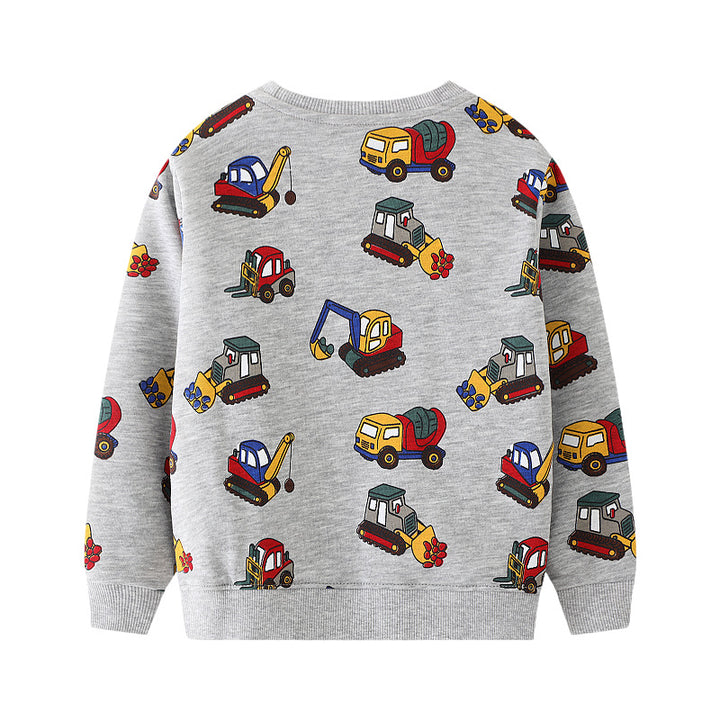 Jungen Sweatshirt mit kreativen Baustellenfahrzeug-Motiven Echo Archiv