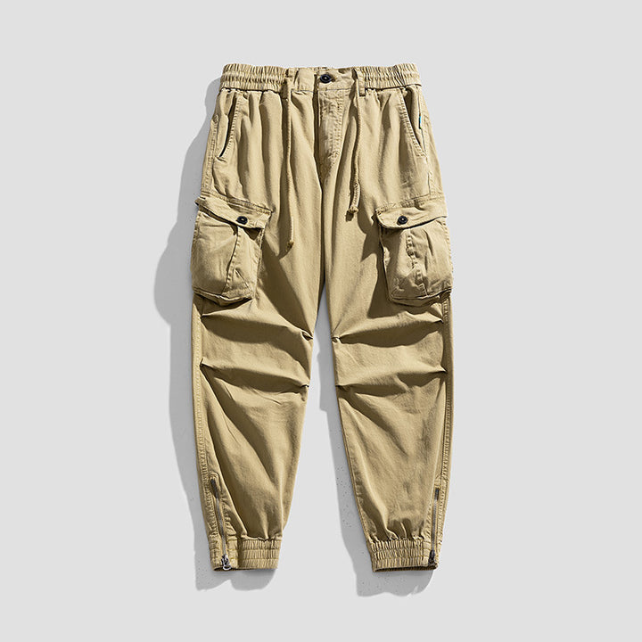 Herren Multifunktionale Zip‑Cargo‑Jogginghose mit Knieabnähern und elastischem Tunnelzugbund Echo Archiv
