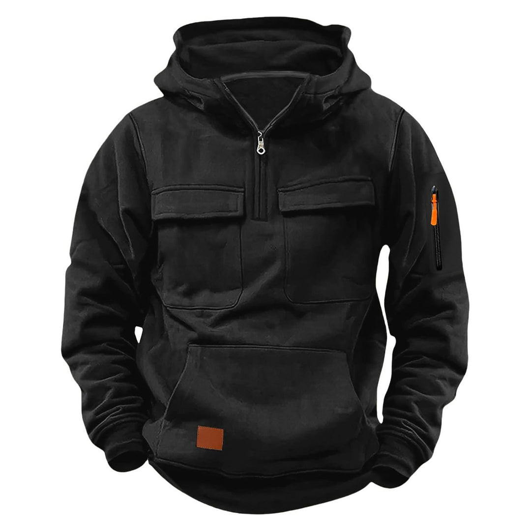 Herren funktionale Kapuzenjacke mit Reißverschluss und praktischen Taschen Echoarchiv