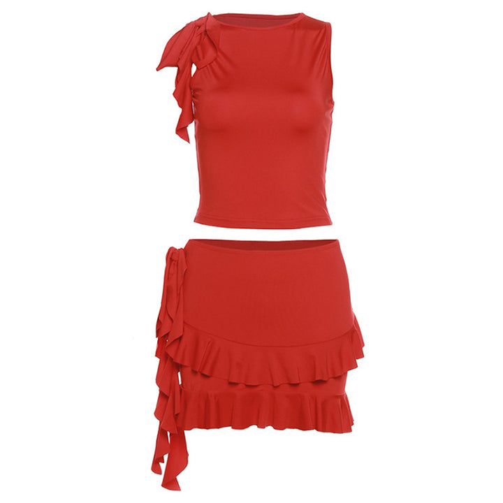 Damen Set mit Top und Rüschenskleid aus komfortablem Material Echo Archiv