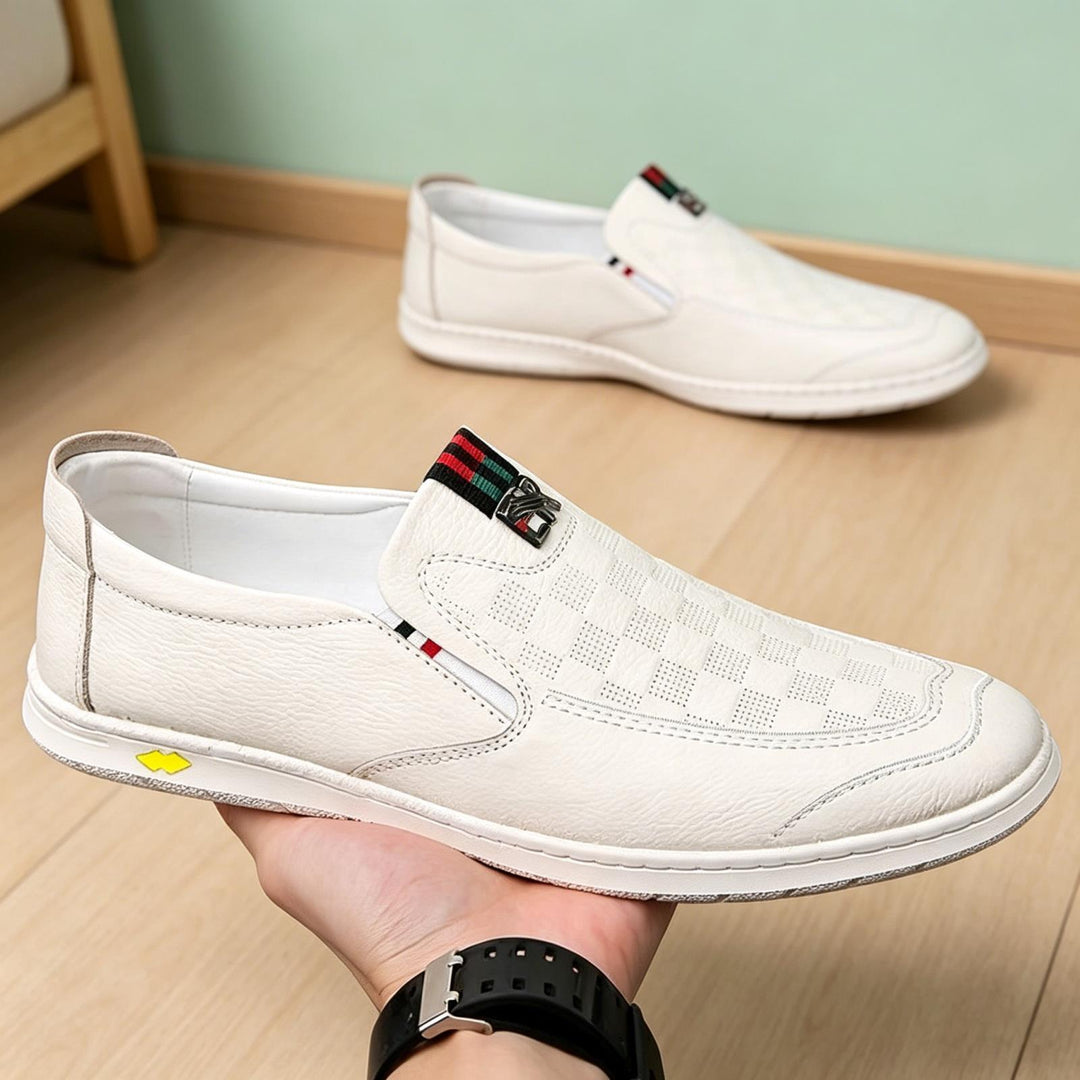 Herren Bequeme Slip-On Lederslipper Echoarchiv