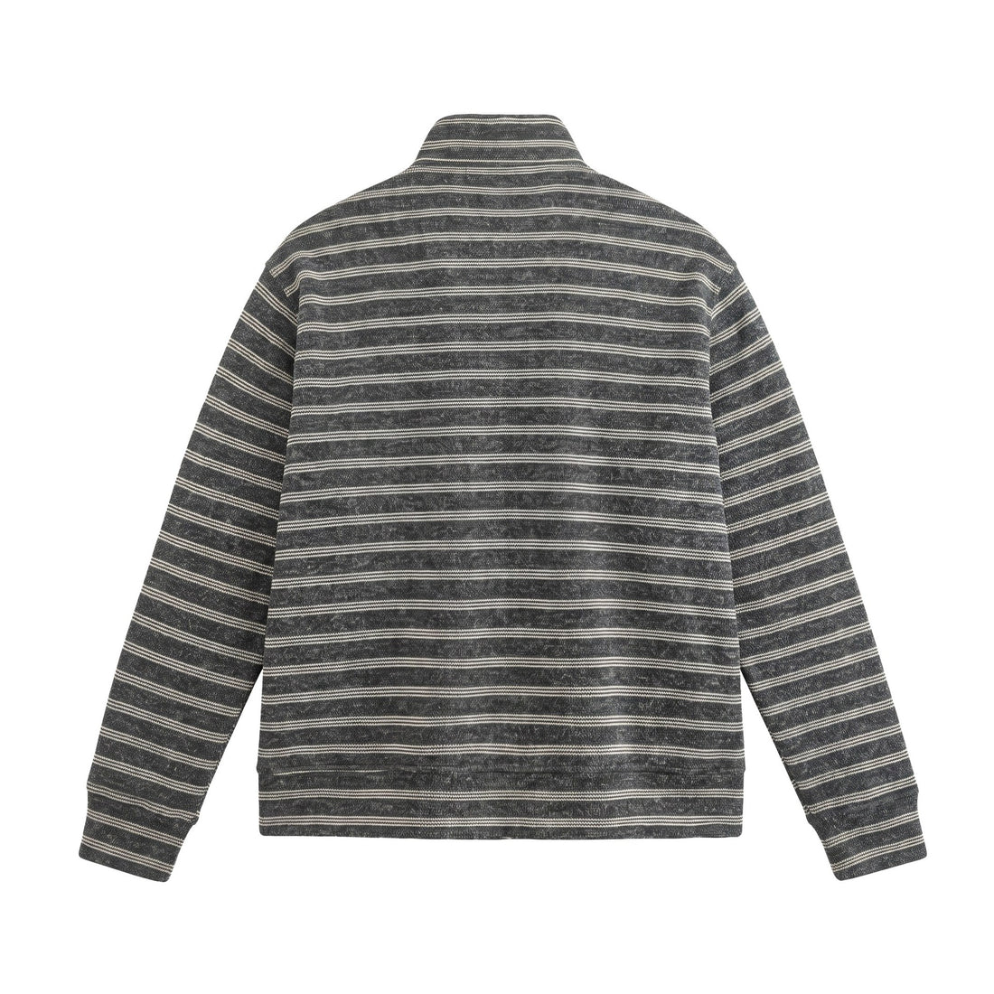 Herren Strukturiertes Halbzip-Strickpullover mit Stehkragen Echoarchiv